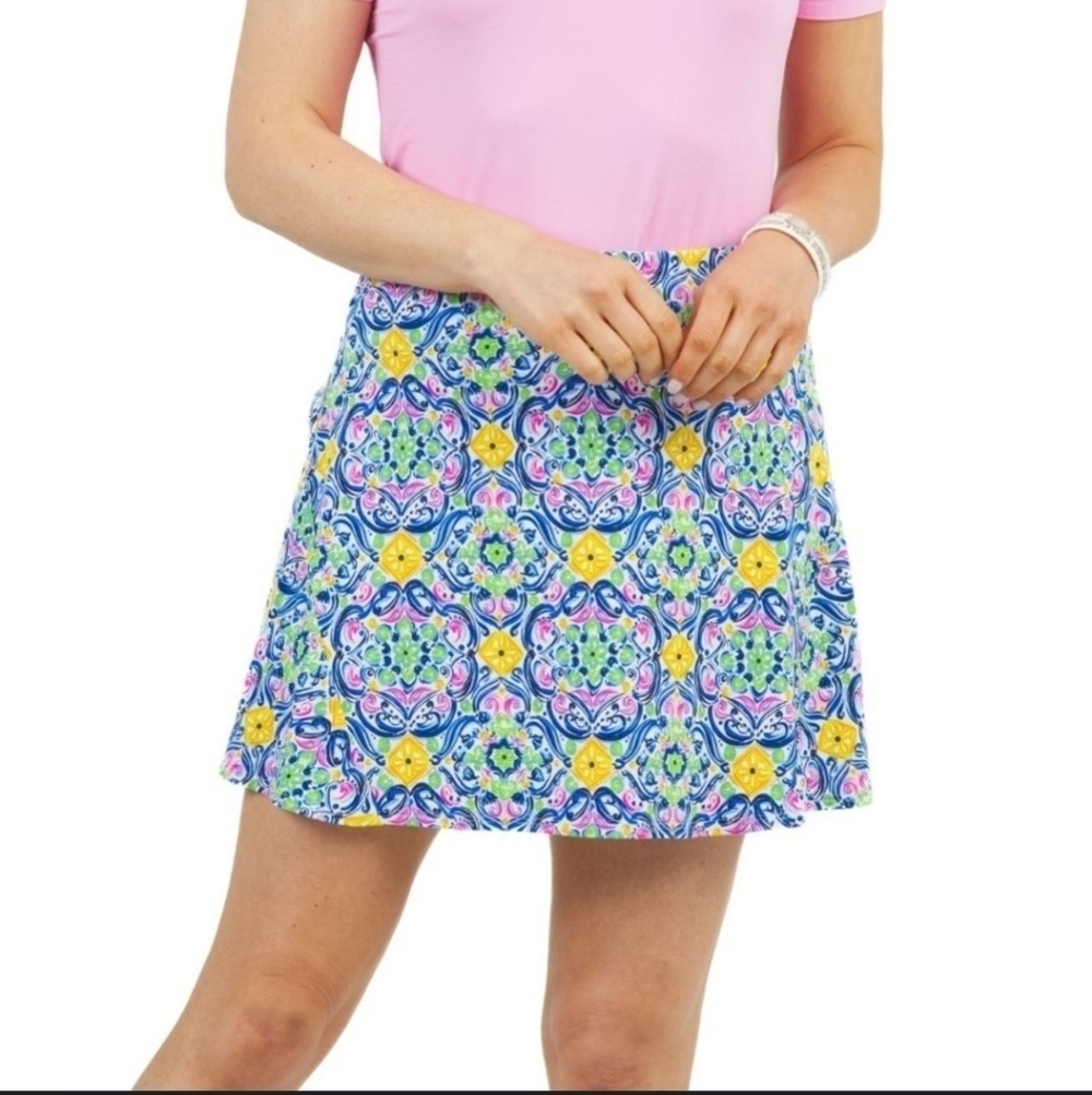 IBKUL Nora Print Swing Tennis Skort Sz S